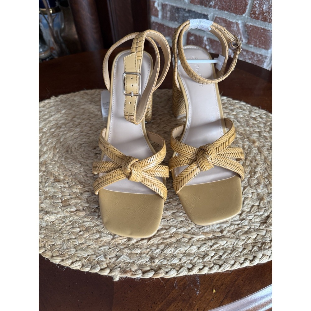The Drop: Women's Chunky Heel‎ Thong Sandal, Doe Tan Womens Shoes, Sz 10 NEW*